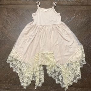 ML Kids lace tank dress adjustable straps